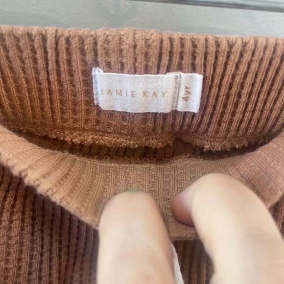 Jamie Kay Waffle‎ Knit 100% Organic Cotton Shorts Set- Size 4 - Picture 2 of 5